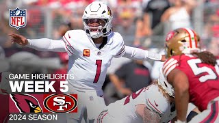 Arizona Cardinals vs San Francisco 49ers Game Highlights  NFL 2024 Season Week 5 [upl. by Inahpit]