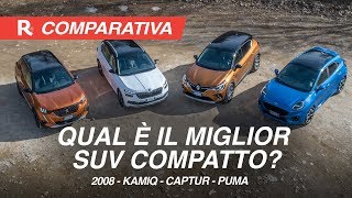 Il miglior SUV compatto 2020 confronto tra Ford Puma Peugeot 2008 Renault Captur e Skoda Kamiq [upl. by Nirrej377]