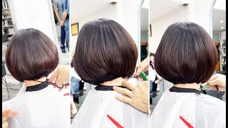 How to Easy Short Layered Bob Haircut Tutorial for Beginners  Layered Cutting Tips [upl. by Hilly]