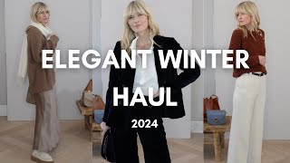 Winter Try On Haul 2024  Classy and Elegant Outfits to Recreate  LOOKBOOK [upl. by Harriette]