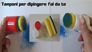 TAMPONI PER DIPINGERE fai da te  con tappi e spugna TUTORIAL [upl. by Llet]