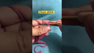 Crochet chain stitch easy shorts youtubeshorts chainstich stitch shortvideo ytshorts short [upl. by Adok133]