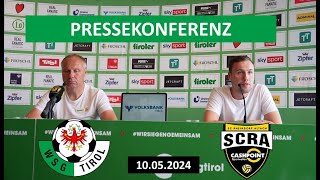 WSG Wattens gegen Cashpoint SCR Altach  Pressekonferenz  10052024 [upl. by Eiduam]