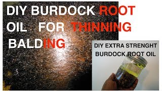 DIY  EXTRA STRENGHT BURDOCK ROOT OIL FOR THINNING HAIR [upl. by Ollecram]