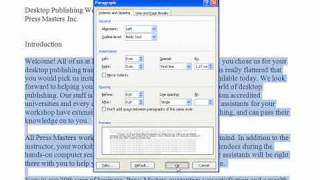 BTX4C1 Advanced Word 2007  Margins and Indenting [upl. by Artenal]