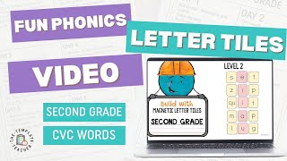 Second Grade Letter Tiles  Build FUN Phonics Words for Level 2 [upl. by Pippy111]