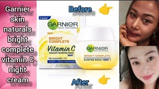 Garnier Skin Naturals Vitamin C Night Cream🌃🕋 cream nightcream vitaminc garnier skincare skin [upl. by Reyna]