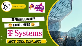 TSystems Hiring Freshers Software Engineer 2023 2024 2025  BE BTech MCA  Apply Now [upl. by Karoly]