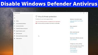 How to Permanently Disable Windows Defender [upl. by Osyth138]