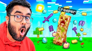 MINECRAFT But HOSTILE Mobs Drop OP LOOT 🔥 Funny  Hitesh KS [upl. by Alrrats]