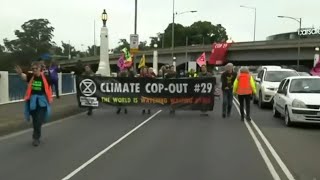 ‘Absolute mayhem’ Climate activists strike again in Melbourne [upl. by Delos]