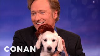 Puppy Conan amp Puppy Andy Stop By The Mini Set  CONAN on TBS [upl. by Kissner584]