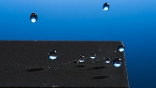 Superhydrophobic metal surface created with femtosecond laser pulses [upl. by Devondra]