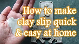 Pottery Tutorial How To Make Clay Slip Video At Home Quick and Easy [upl. by Oznola]