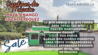 ✅ Se vende ​🏠 en esquina Suchitepéquez Jardines de Mazatenango [upl. by Vern325]