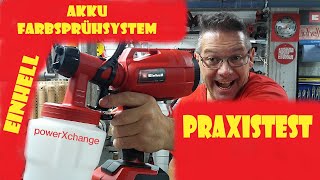 Praxistest Einhell Akku Farbsprühsystem TCSY 1860 von powerXchange einhellharry einhellag [upl. by Einnek]