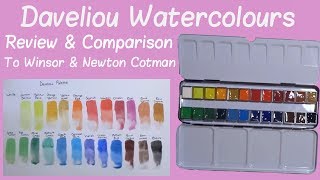 Daveliou Watercolour Paints Review amp Comparison To Winsor amp Newton Cotman [upl. by Alyakim832]