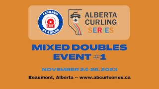 HomanTardi vs KopytkoFadden  Draw 1  Alberta Curling Series Mixed Doubles  Event 1 [upl. by Ahsiak610]