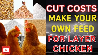 How to make cheap chicken feed for layer chickens from home using local ingredients [upl. by Holladay]