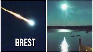 Incroyable Flash Lumineux à Brest suivi de secousses et bruit il s’agirait d’une météorite à BREST [upl. by Luanni]