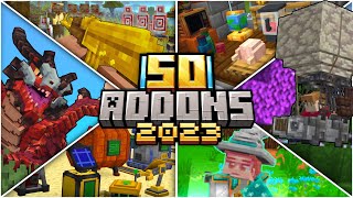 TOP 50 ADDONS DE 2023 PARA MINECRAFT PE BEDROCK [upl. by Bari6]