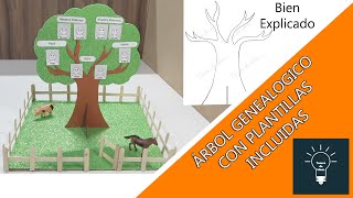 árbol genealógico creativo con plantillas gratis [upl. by Sajet516]