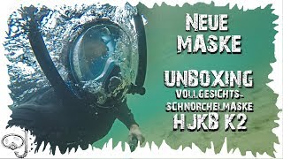 Vollgesichtsmaske mit 2 Schnorcheln  Unboxing HJKB K2 Tauchmaske [upl. by Cassaundra]