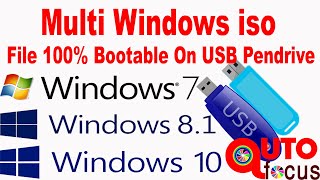 Multi Windows USB Bootable  Windows 7 8 10 Multiboot USB  Multiboot USB UEFI amp Legacy All In One [upl. by Muraida]