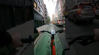 cutting through NYC traffic on the Velotric [upl. by Dnomso]