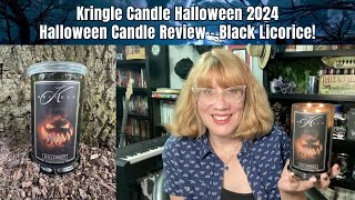 Kringle Candle Halloween 2024 Halloween Candle Review  Black Licorice [upl. by Mikol]