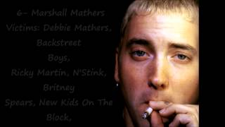 Eminem Top 10 Diss Songs [upl. by Lukasz]