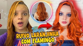 TONALIZANDO O CABELO COM FLAMINGO DA KAMALEÃO COLOR  LARANJA VIBRANTE RUIVO [upl. by Llerod]