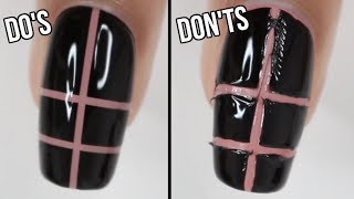 DOs amp DON’Ts striping tape nail art  how to use striping tape [upl. by Coe]