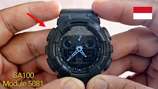 Cara Mudah Setting Jam Tangan Casio GShock GA 100 Module 5081 🇮🇩 [upl. by Ingaberg]