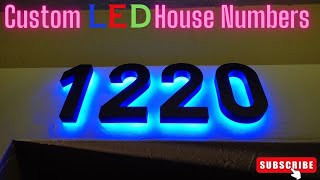 Backlit House Address Numbers LED RGB🔥DIY with Remote with APP control [upl. by Ayokahs]