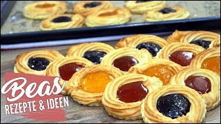 Ochsenaugen Rezept ☕️ Teilchen wie vom Bäcker  Backen [upl. by Najram]