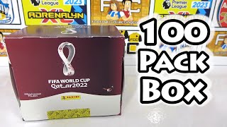 WORLD CUP 2022 BOX BREAK  NEW Panini Sticker Collection  100 Pack Opening  EARLY LOOK [upl. by Nawram309]