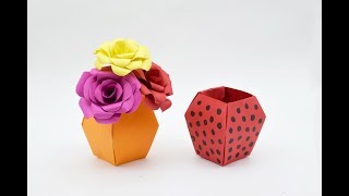 How to make a paper Vase [upl. by Ninon]