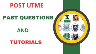 Post UTME Past Questions and Answers postutme [upl. by Nert]