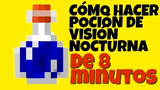 👉Como HACER poción de Visión Nocturna en Minecraft 121 [upl. by Kalina]