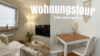 WOHNUNGSTOUR  Erste eigene Wohnung  Komplette Roomtour Studentenwohnung 27qm [upl. by Seraphim]