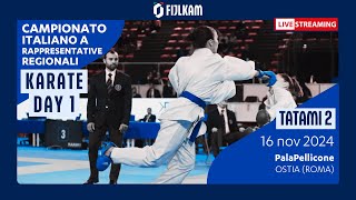 Karate  Campionato Italiano Rappresentative Regionali 2024  Day1 Tatami2 [upl. by Menell]