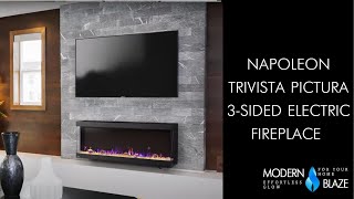 Napoleon Trivista Pictura 3Sided Electric Fireplace [upl. by Letnohc]