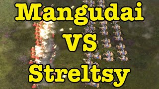 AOE4  50 Rus Streltsy VS 50 Mongol Mangudai [upl. by Yendroc]