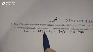 KCSE 2024 PREDICTIONS MATHS PAPER 1 ANGLES AND POLYGONS [upl. by Anatak]