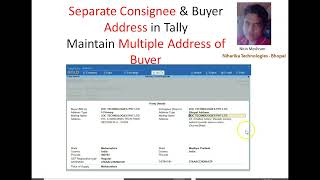 Separate Consignee Address in Tally Multiple Address amp GST No of Buyer TallyDataEntryTricks [upl. by Nevag]