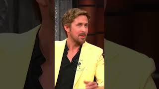 Overly Action Action Movie 🤣  Ryan Gosling Interview ColbertLateShow shorts [upl. by Taber]