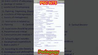 PSC NTS Pedagogy Solved HD 4K paper  NTS PSC AJK Solved psc pscshorts nts ajkpsc [upl. by Alonzo]