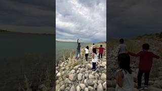 Fishing in Lake Diefenbaker fishing fishingvideo fish lake catchingfish [upl. by Sosna50]