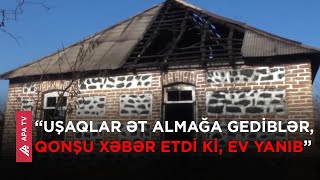 Balakəndə ev yanıb külə döndü “Sobadan deyirlər amma mən işıqdan bilirəm” – APA TV [upl. by Tsepmet]